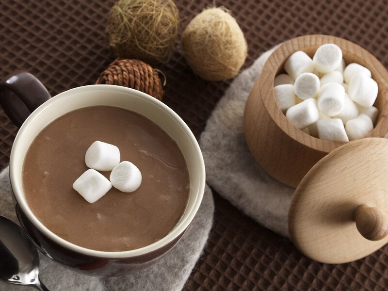 Hot Chocolate with Marshmallows — Brown, Cozy