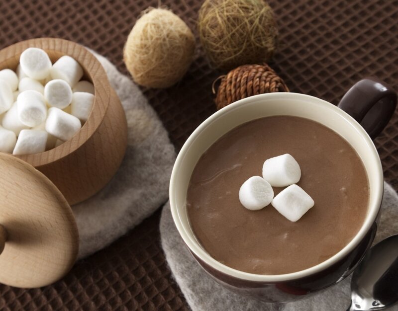 Hot Chocolate with Marshmallows — Brown