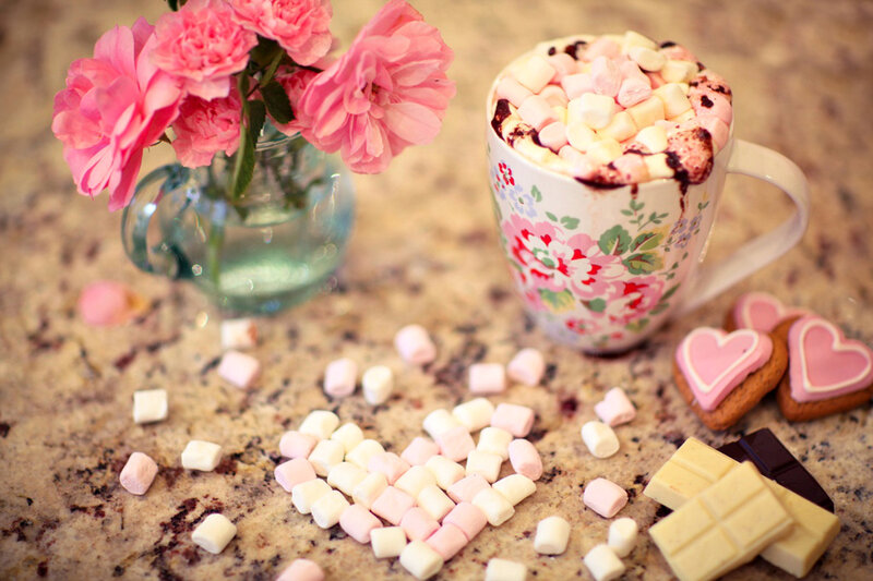 Hot Chocolate with Marshmallows — Pink