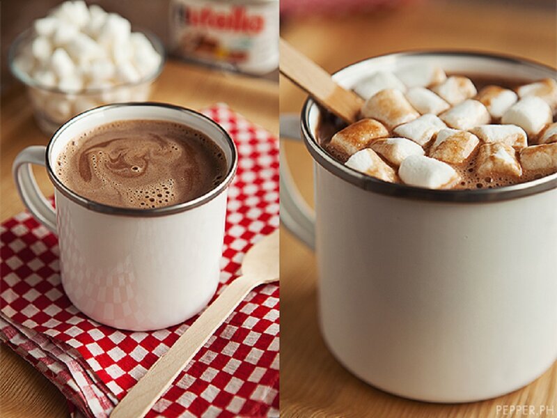 Hot Chocolate with Marshmallows — White, Cozy, Photograph
