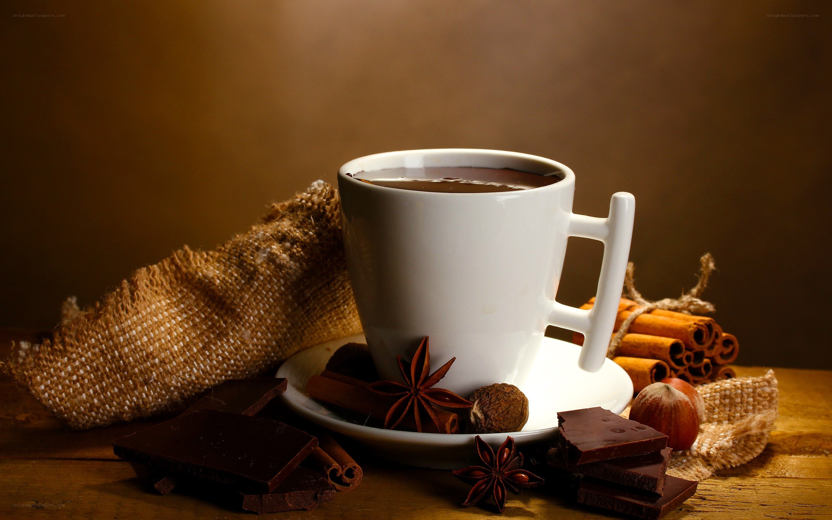 Hot chocolate with spices