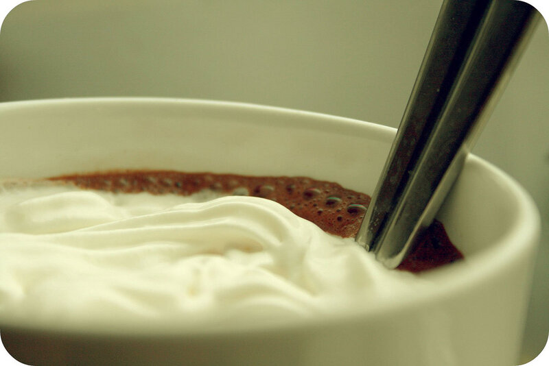 Hot Chocolate with Whipped Cream — White, Calm, Photograph, Whipped Cream, Spoon