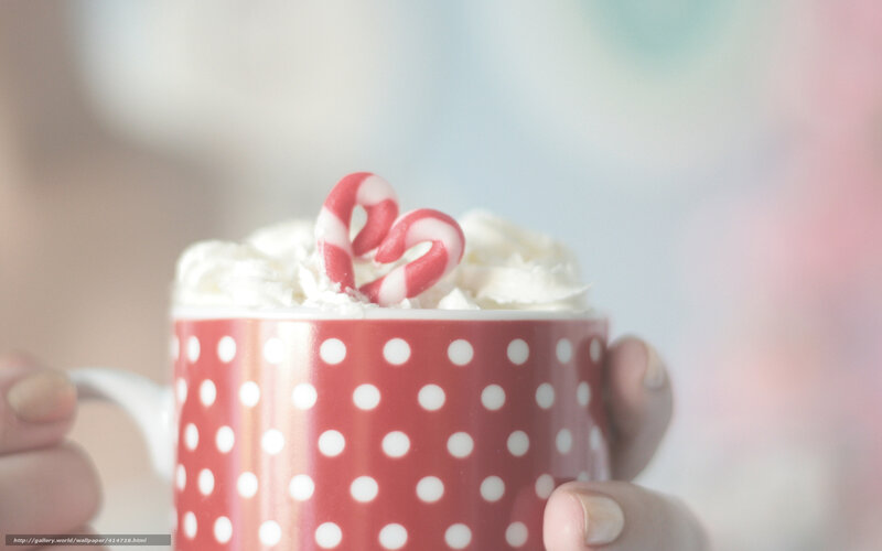 Hot cocoa with heart candy