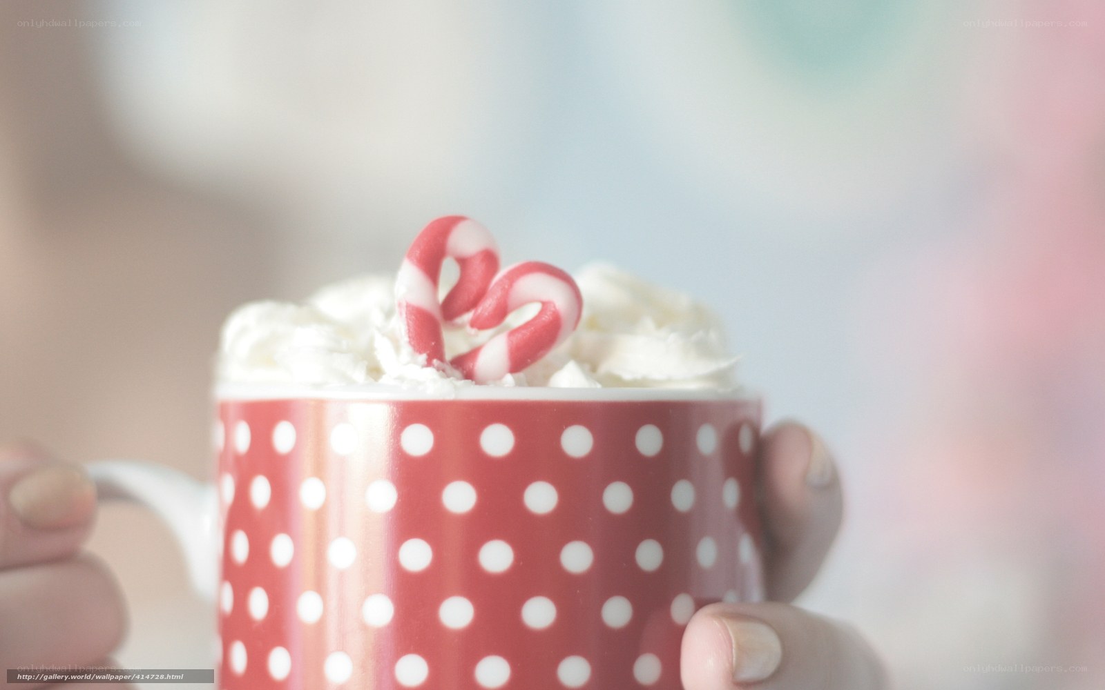 Hot cocoa with heart candy