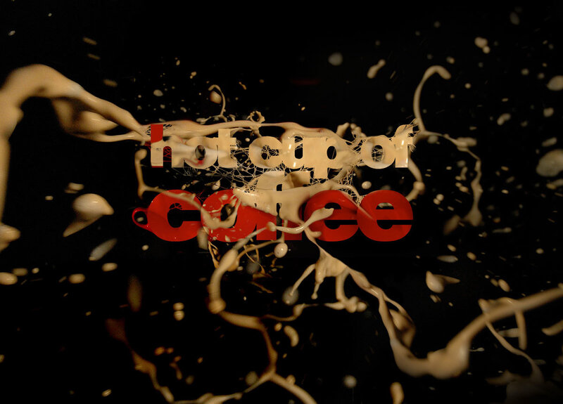 hot cup of coffee splash
