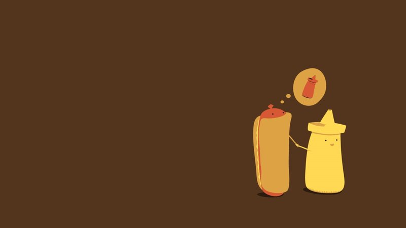 Hot Dog and Mustard Bottle