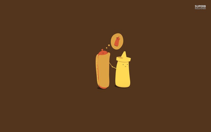 hot dog and mustard friends