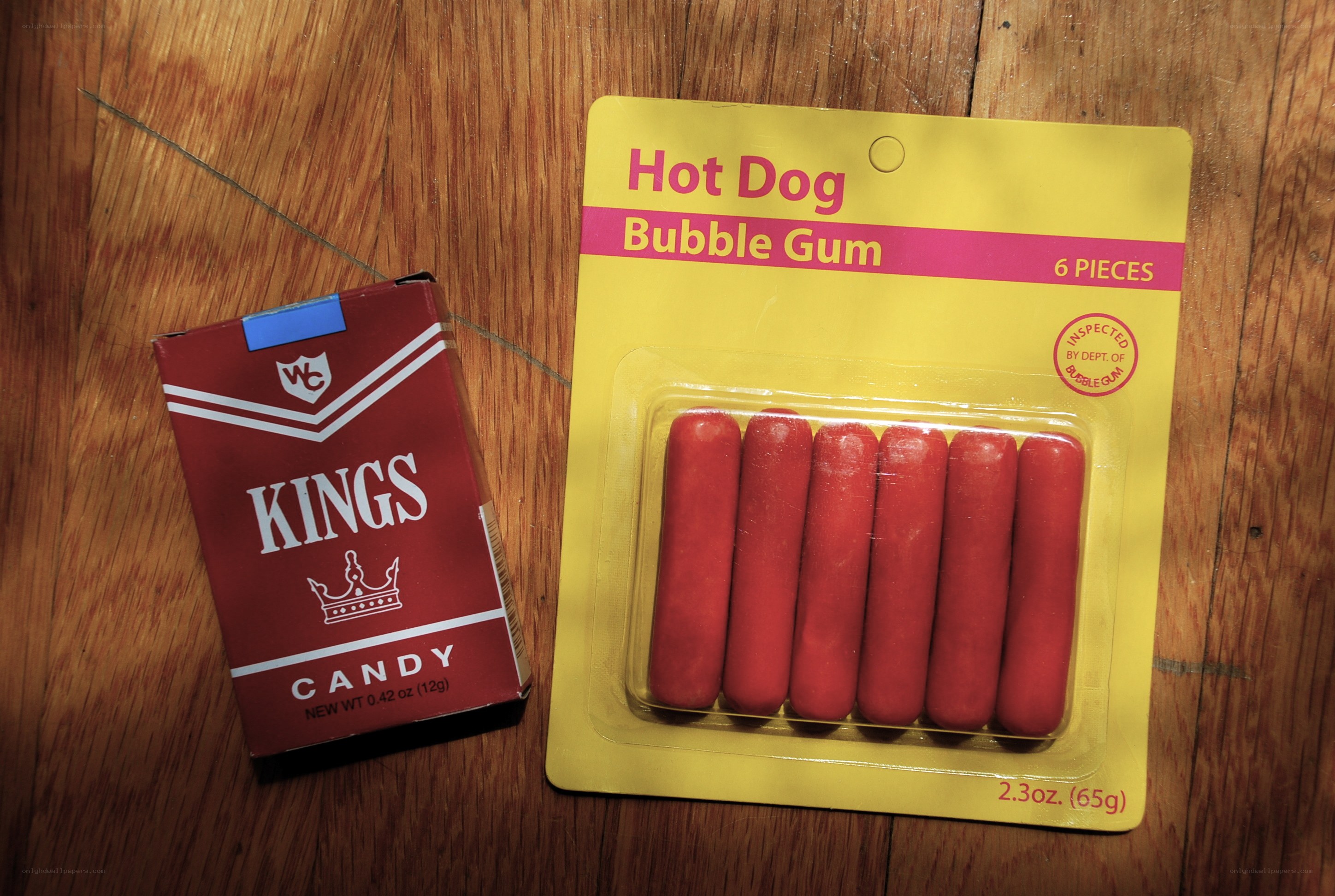 Hot dog bubble gum and candy