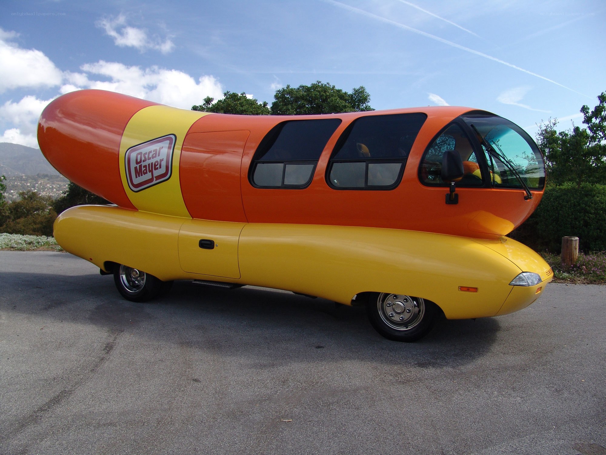 hot dog-shaped car