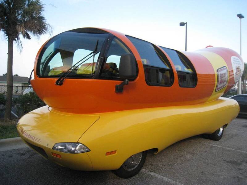 Hot Dog-shaped Vehicle — Yellow