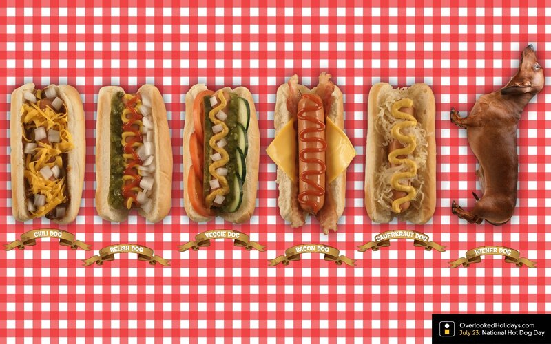Hot Dogs on Table