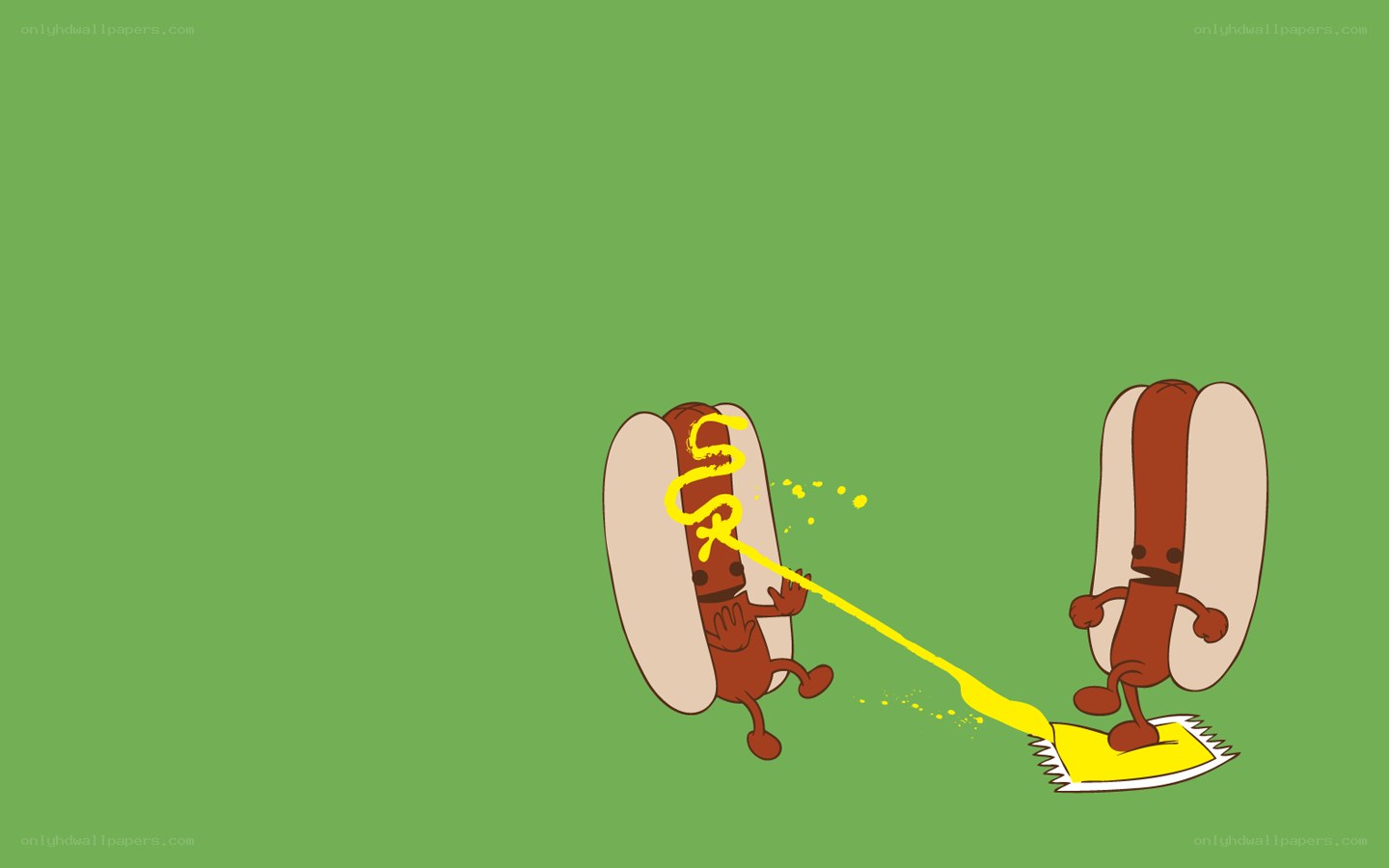 Hot dogs with mustard