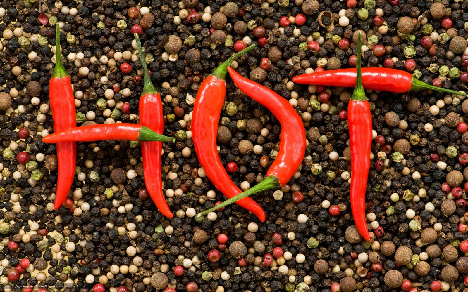 Hot peppers spelling hot
