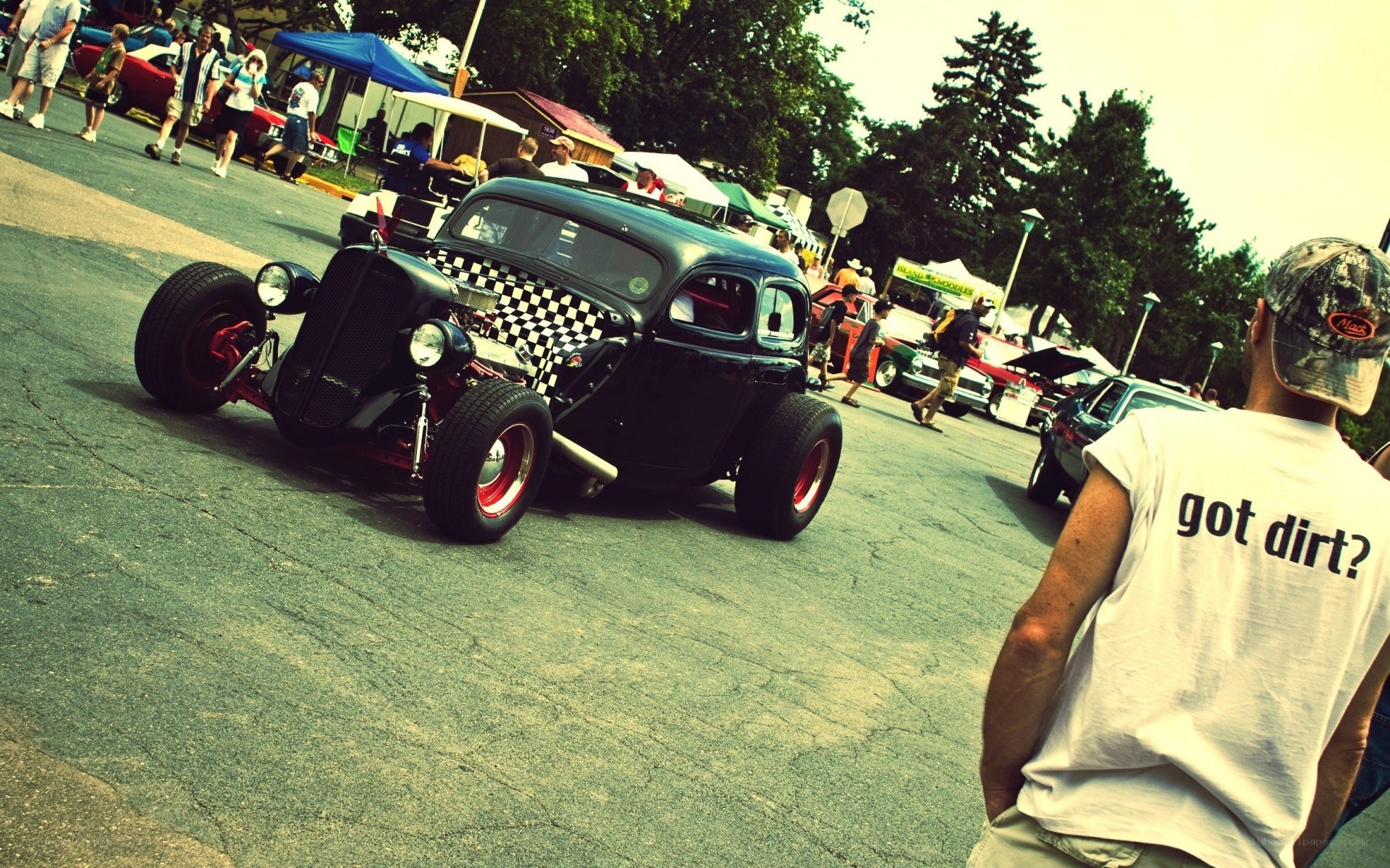 Hot rod at car show