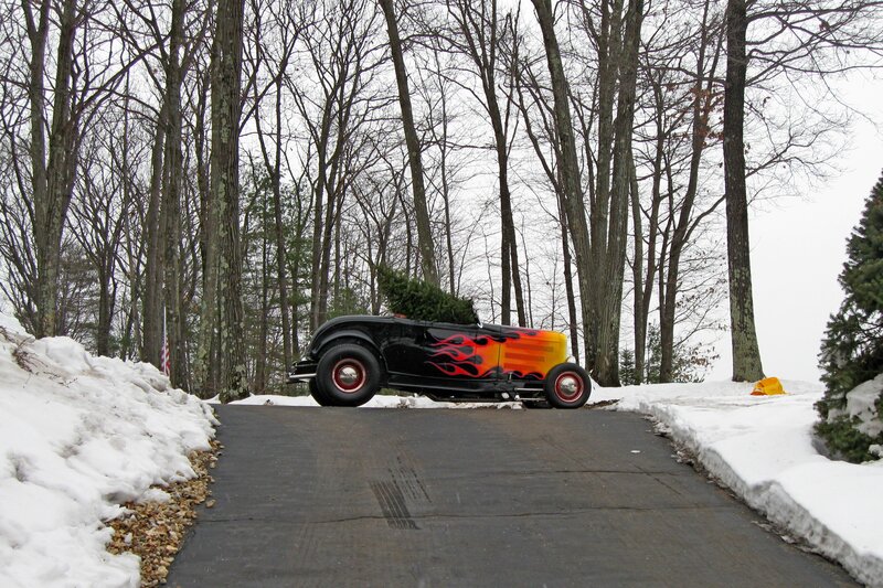 Hot Rod Car with Tree