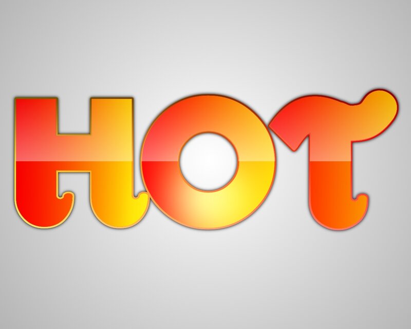 Hot text graphic