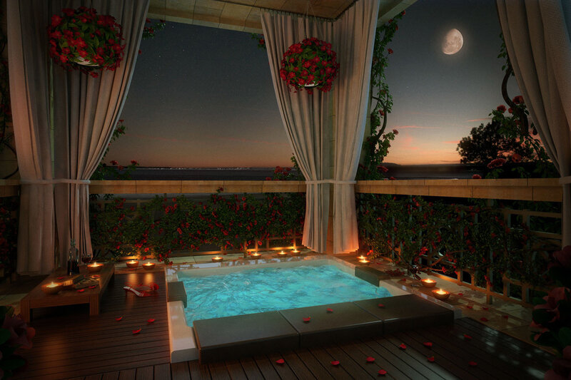 Hot Tub on Balcony