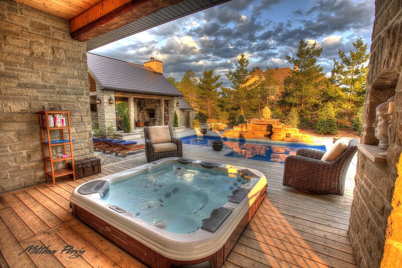 Hot Tub on Deck — Blue, Serene