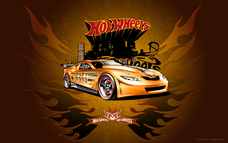 Hot Wheels race car artwork