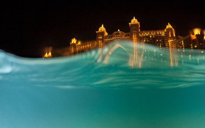 Hotel at Night — Blue