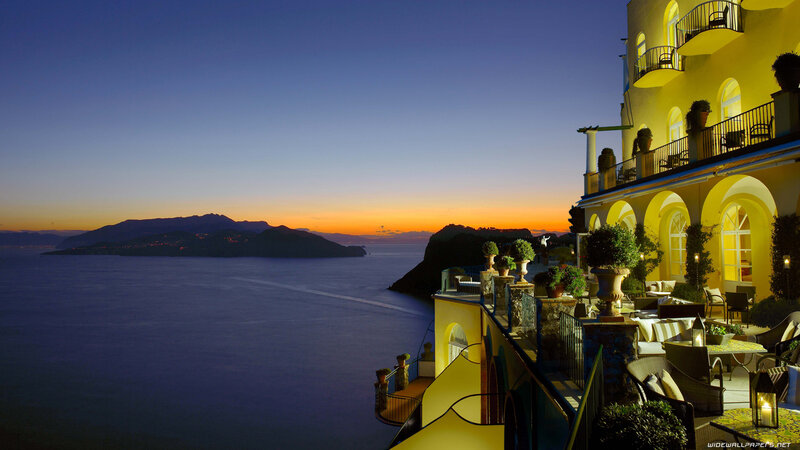 Hotel Balcony Overlooking Sea