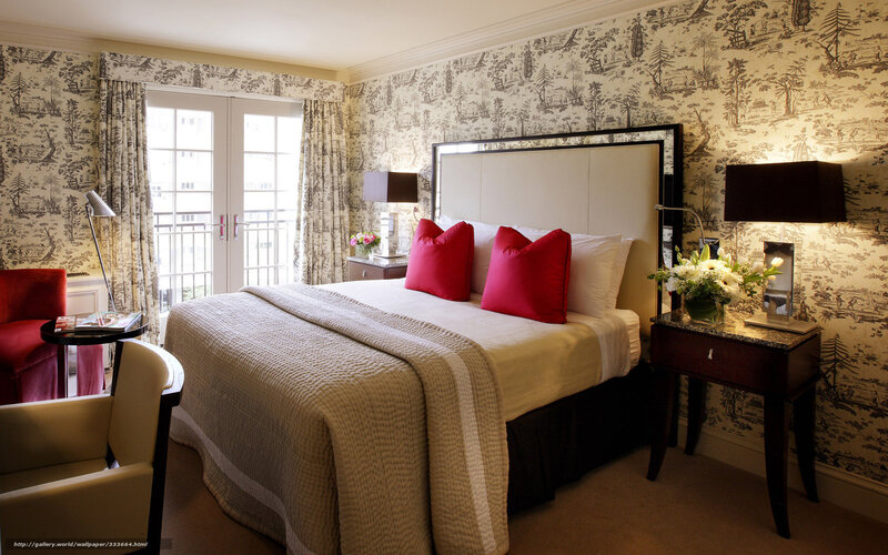 Hotel Bedroom Interior — Beige
