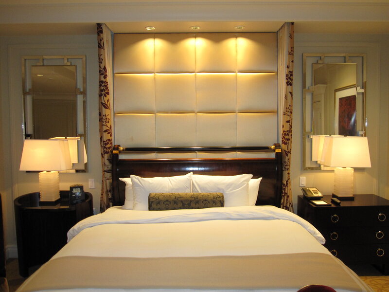 Hotel Bedroom with Bed — White