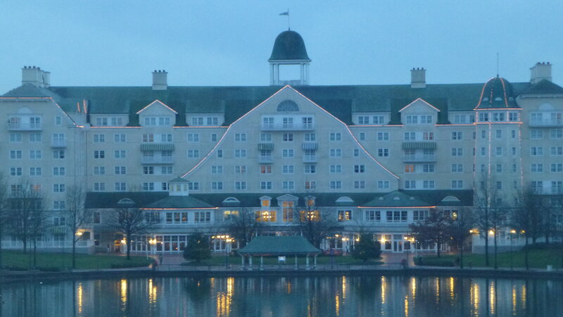 Hotel Building at Dusk — Blue