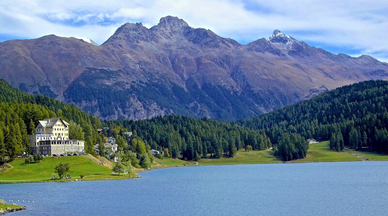 Hotel by Mountain Lake