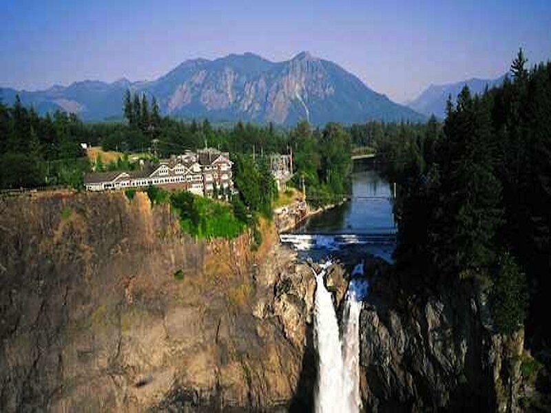 Hotel by Waterfall