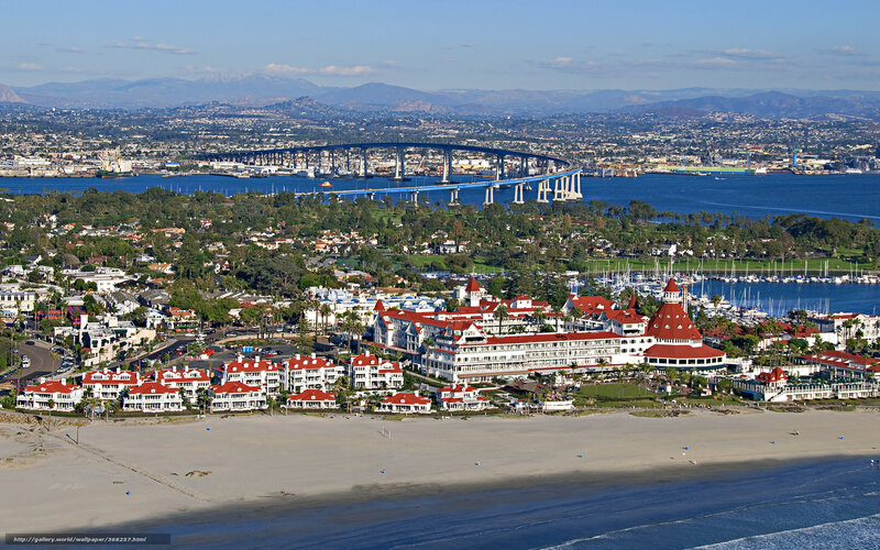 Hotel del Coronado and San Diego Bay