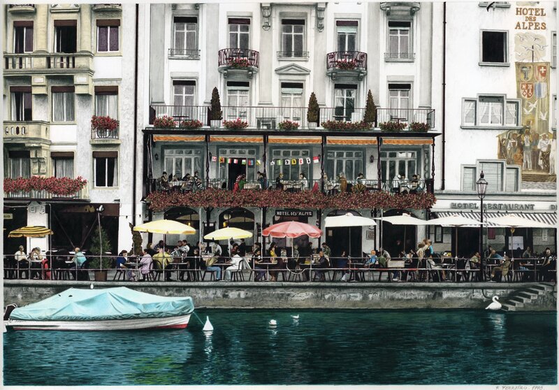 Hotel des Alpes by the water