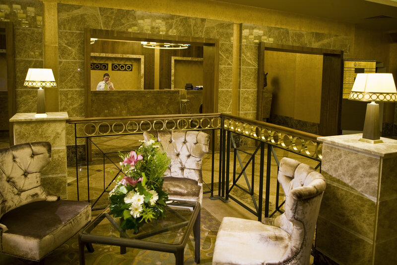 Hotel Lobby Seating Area — Gold