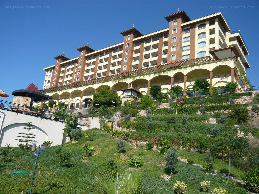 hotel on a terraced hillside
