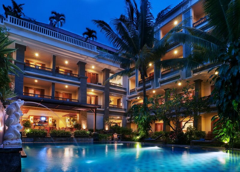 Hotel Pool at Night