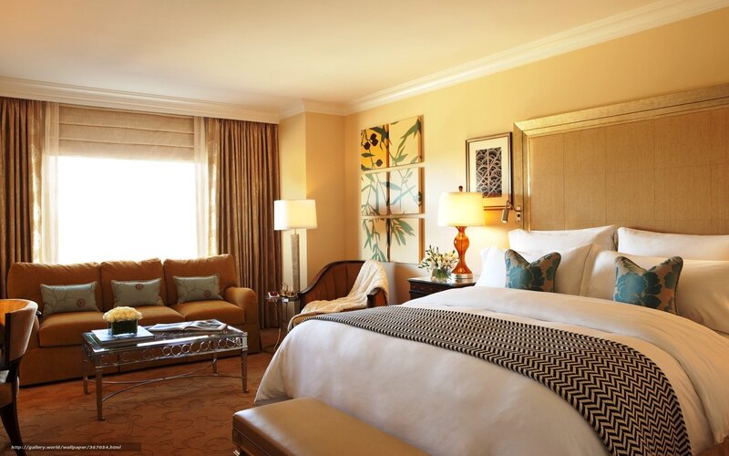 Hotel Room Interior — Beige, Calm, Afternoon