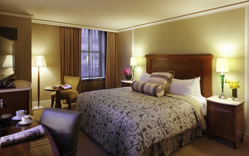 Hotel Room Interior — Beige, Calm, Night