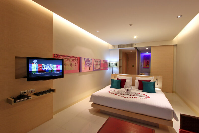 Hotel Room with Bed — White, Calm