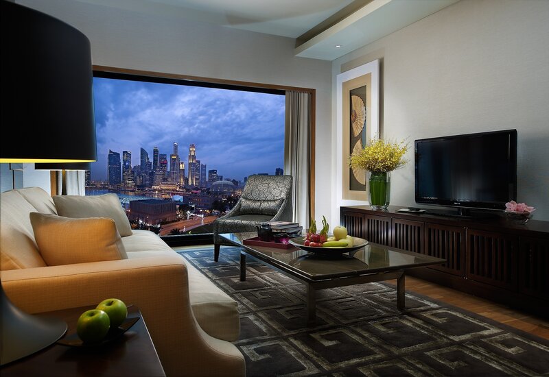 Hotel Room with City View — Beige, Calm