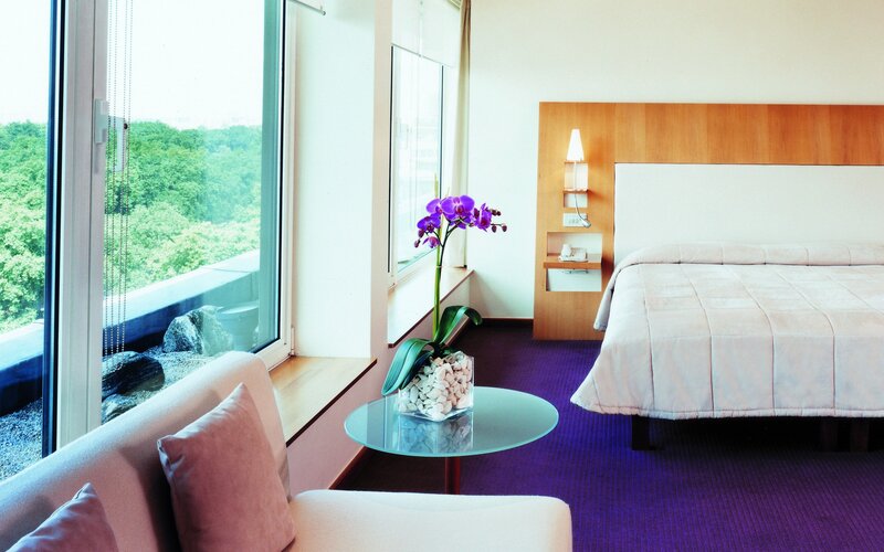 Hotel room with garden view