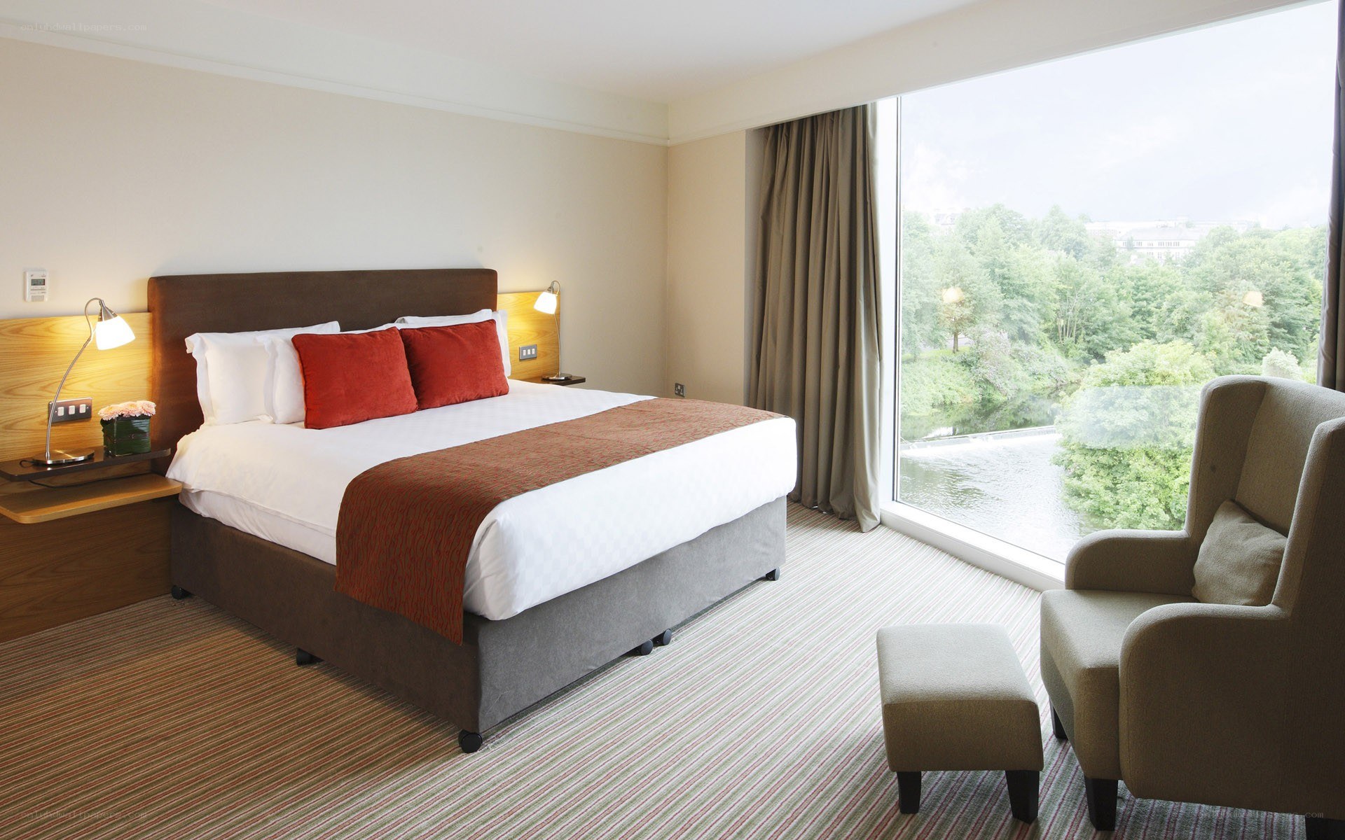 Hotel room with river view