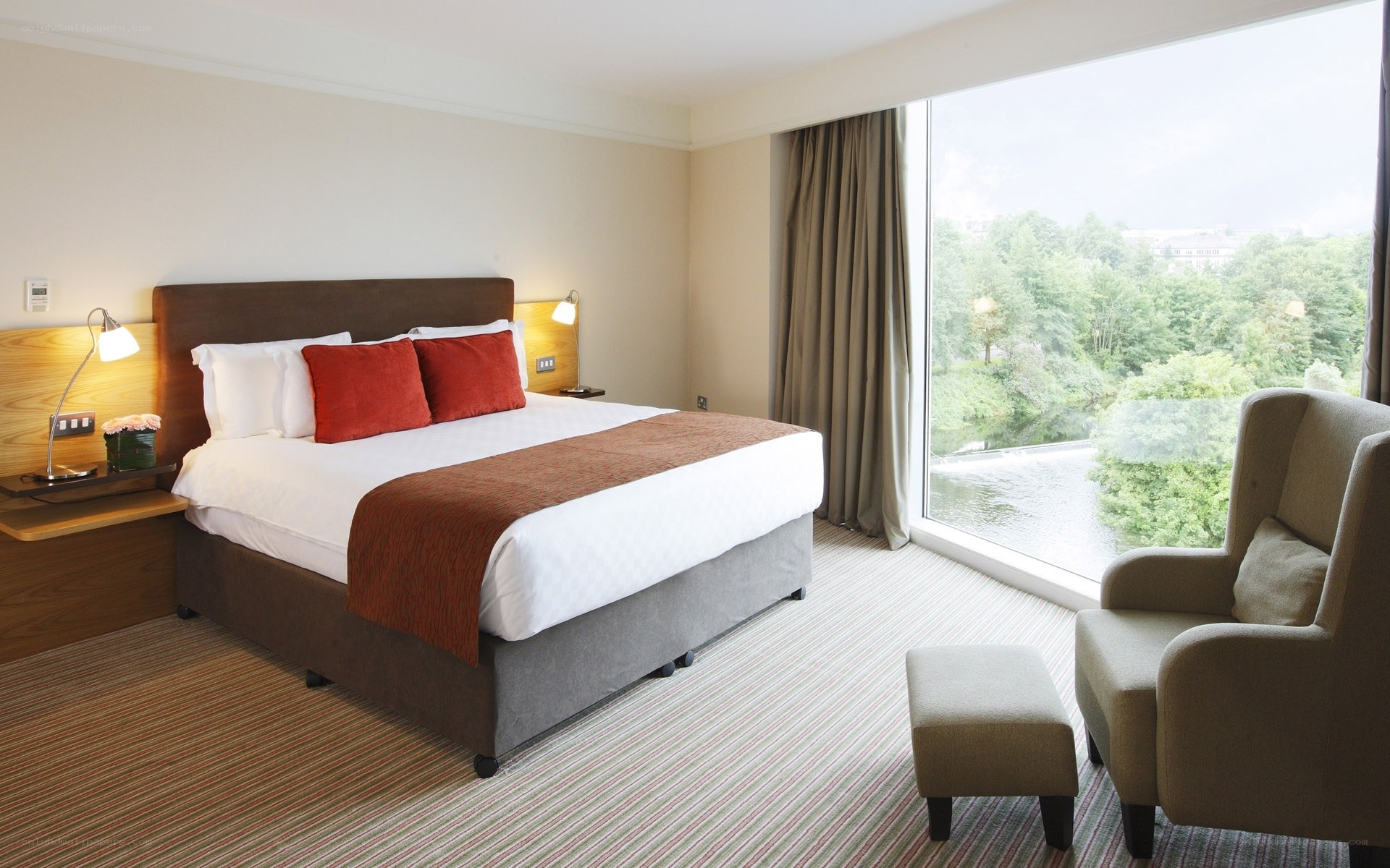 Hotel room with river view