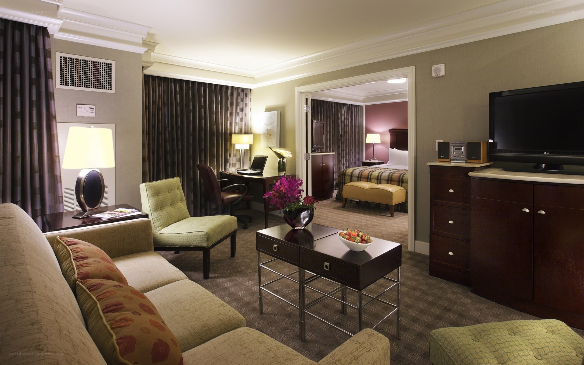 hotel suite living area