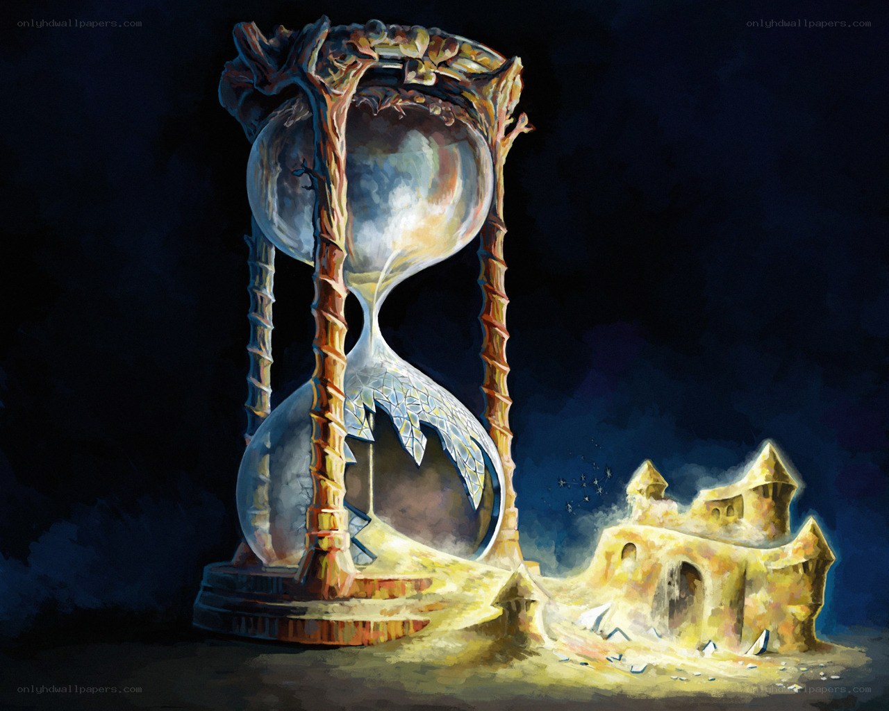 Hourglass and Sand Castle