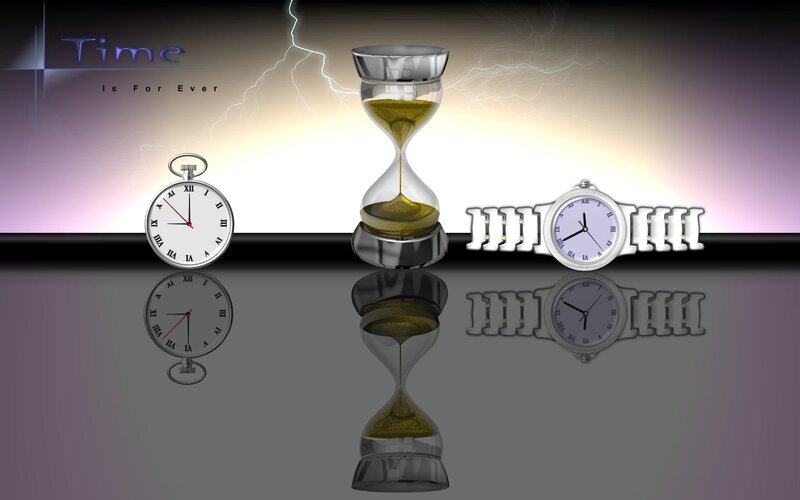 Hourglass and Watches