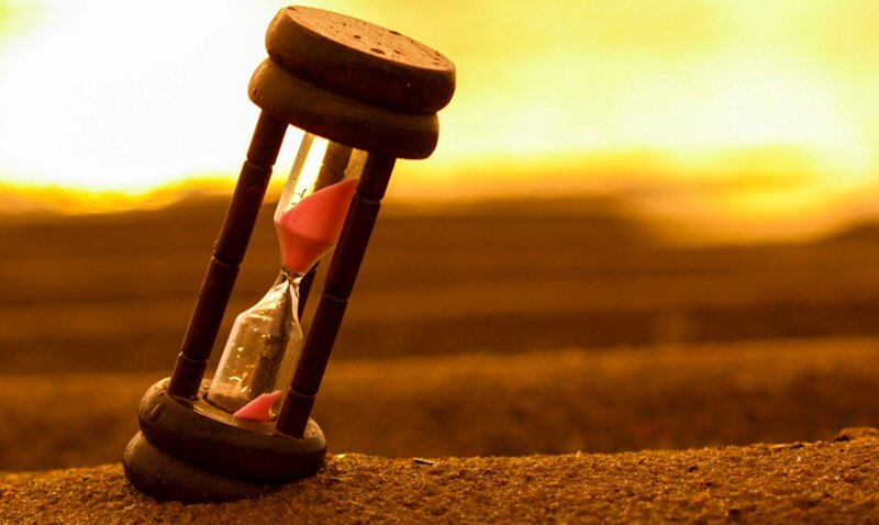 Hourglass in Desert