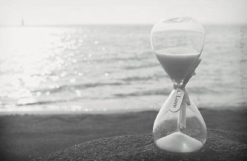 Hourglass on Beach