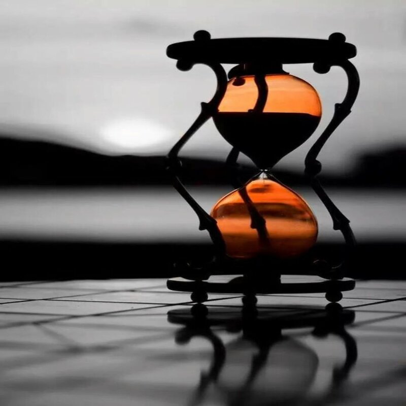 Hourglass on Table
