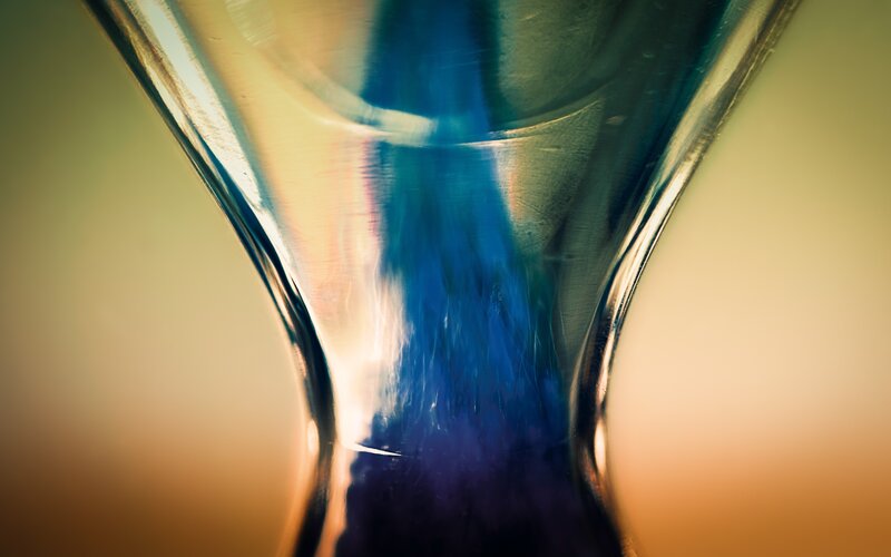 Hourglass with Blue Sand
