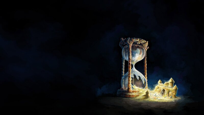 Hourglass with Castle — Black